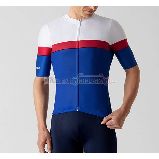 Abbigliamento Ciclismo La Passione Manica Corta 2019 Bianco Rosso Blu